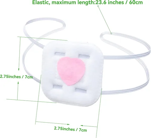 Vista 2 de Anime Heart Shaped Novelty Prop Role Soft Single-Eyed Eyepatch Cosplay Costume Accessories