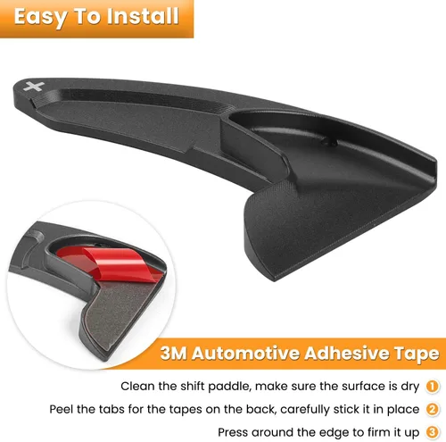 Vista 4 de Paletas de Cambio Extendidas para Volante, Cubierta Decorativa para Dodge Challenger Charger Durango RT & Scat Pack 2015-2024, para Jeep Grand Negro