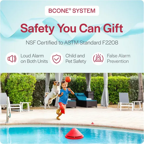 Vista 5 de Sistema Multi BCONE® Alarma de piscina de Lifebuoy® Alarma flotante para piscina certificada ASTM F2208 Alarmas de seguridad para piscina fuerte