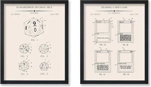 Vista 24 de Poster Master Póster de juguete de construcción de 2 piezas, estampado de patente de bloques de construcción, arte de minifigura, diseño