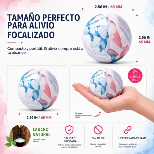 Vista 6 de FITZELAR Bolas de lacrosse de masaje para liberación miofascial, certificación de calidad, masaje de tejido profundo para espalda y hombro, terapia