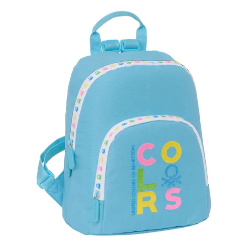 Vista 2 de Mochila Benetton Spring Mini Celeste 25 x 30 x 13 cm