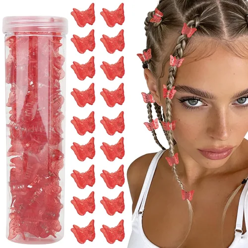 Vista 4 de YISSION 60 pinzas pequeñas de mariposa para el cabello (negro)