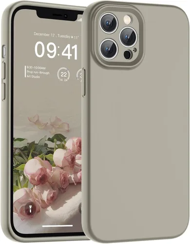 Vista 147 de SUPFINE - Funda diseñada para iPhone 12, silicona líquida premium con [forro de microfibra suave antiarañazos][protección de cámara mejorada], funda