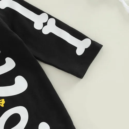 Vista 6 de MAYUMMPY Ropa de Halloween unisex para bebé recién nacido, mameluco de calabaza murciélago