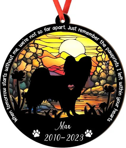 Vista 77 de Adorno personalizado para atrapasoles de sabueso afgano, adorno de Navidad de sabueso afgano – Regalo para perro amante, sabueso afgano