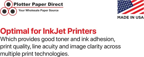 Vista 5 de Plotter Paper Direct Papel trazador blanco translúcido de 24 pulgadas x 150 pies, 18 libras, núcleo de 2 pulgadas, para impresión CAD en impresoras