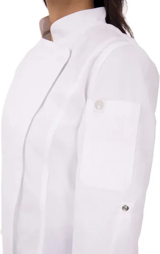 Vista 5 de Chef Works Abrigo de chef Hartford Cool Vent para mujer