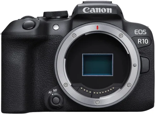 Vista 8 de Kit de creador de contenido Canon EOS R10, cámara sin espejo para vlogging con lente RF-S18-45mm F4.5-6.3 IS STM, trípode y micrófono estéreo
