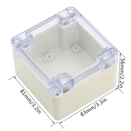 Vista 2 de LeMotech - Caja de derivación de plástico ABS IP65 a prueba de polvo e impermeable, recinto eléctrico universal para proyectos, color gris