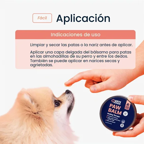 Vista 5 de Protector de almohadilla de bálsamo para patas para perros, calmante para bálsamo de patas de perro, cura, repara e hidrata las narices y las patas