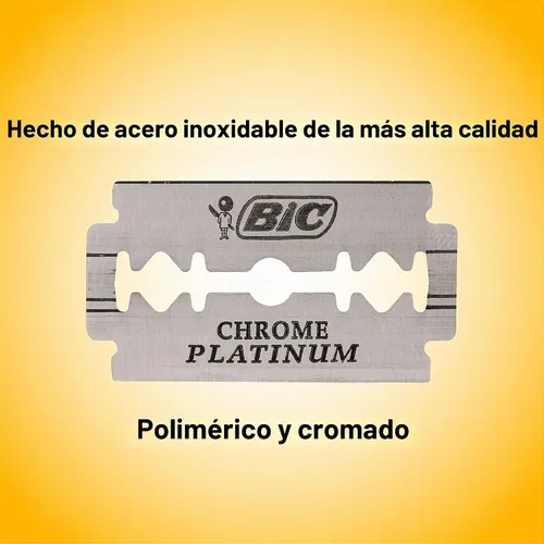 Vista 3 de BIC Cuchillas individuales desechables de doble filo cromado platino (paquete de 100)