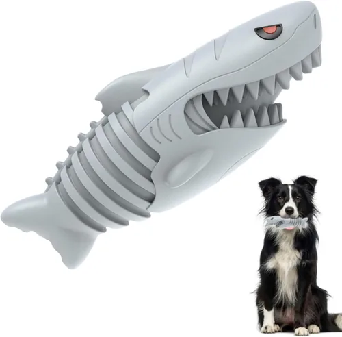 Vista 9 de Juguetes masticables para perros para masticadores agresivos, juguetes de huesos de perro grandes, juguetes para perros para masticadores Gris