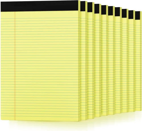Vista 8 de Blocs de Notas de Color 5x8, Paquete de 48 Blocs Legales Pequeños Rosa 5x8, Blocs de Notas Legales Pequeños con Rayas Universitarias Fácil