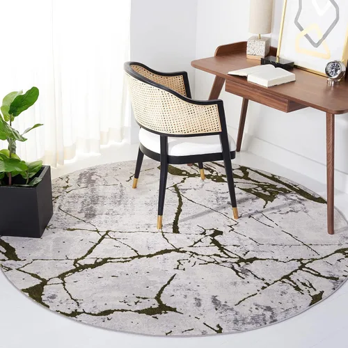 Vista 28 de SAFAVIEH Amelia Collection - Alfombra decorativa de 2 x 4 pies, gris y negro, diseño abstracto moderno, no desprende pelusa y de fácil cuidado