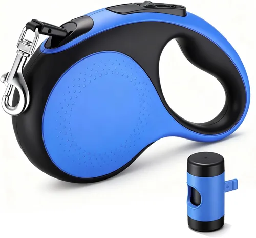 Vista 15 de Segarty Correa retráctil para perro de 16 pies con soporte desmontable para bolsa de excrementos, correa para caminar de 16.4 ft para mascotas