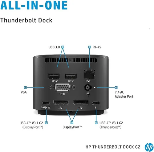 Vista 3 de HP Base Thunderbolt G2 (120W)