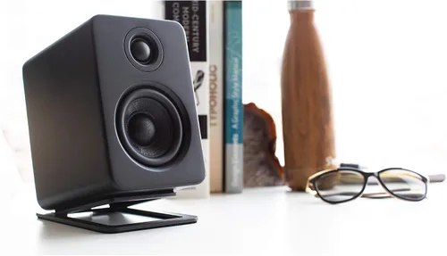 Vista 6 de Kanto S2 - Soportes de altavoz de escritorio inclinados para altavoces pequeños y monitores de estudio compactos de 2 a 3 pulgadas Soporta 6