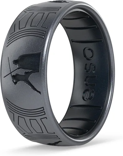 Vista 20 de Enso Rings Anillo de boda de silicona – Diseños grabados de Star Wars – Ajuste cómodo – Hecho en Estados Unidos – Ideal para uso activo