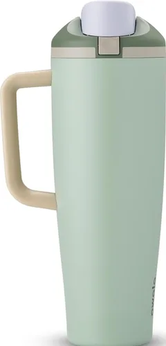 Vista 45 de Owala FreeSip - Botella de agua de acero inoxidable, 30 onzas, pastel de comida de ángel Angel Food Cake