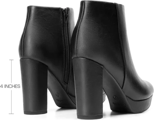 Vista 4 de DREAM PAIRS - Botines de tacón alto para mujer