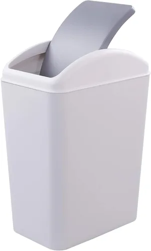 Vista 8 de Ggbin Botes de basura de la tapa del oscilación de 16 L, cubo de basura delgado plástico