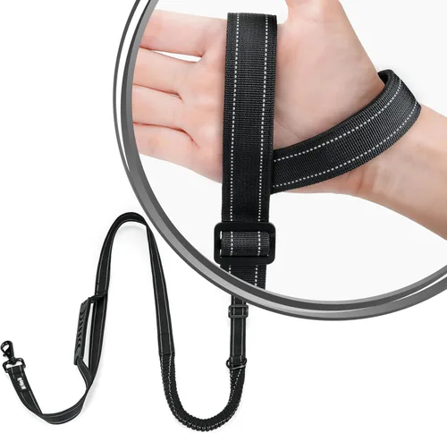 Vista 17 de Correa antideslizante para perro, correa y collar de entrenamiento resistente sin tirones con antienredos, mango acolchado e hilo reflectante