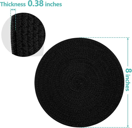 Vista 3 de Salvamanteles para platos calientes, ollas y sartenes, almohadillas calientes de 8 pulgadas, 5 piezas, soportes para ollas para cocina, tapete