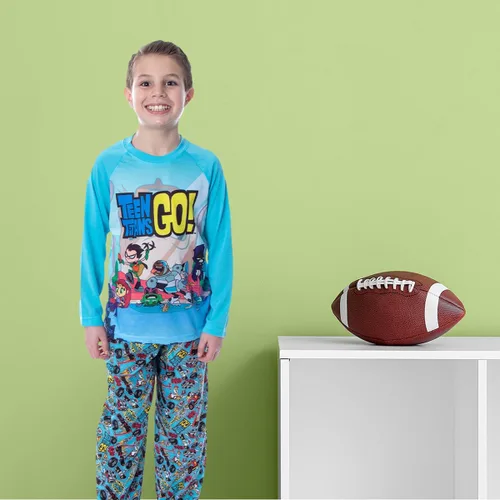 Vista 5 de DC Comics - Conjunto de pijama de 2 piezas para niño Teen Titans Go! Chill
