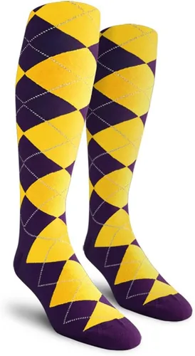 Vista 29 de Golf Knickers Calcetines Coloridos de Algodón Argyle hasta la Rodilla para Hombres, Mujeres y Jóvenes (AA-ZZ)