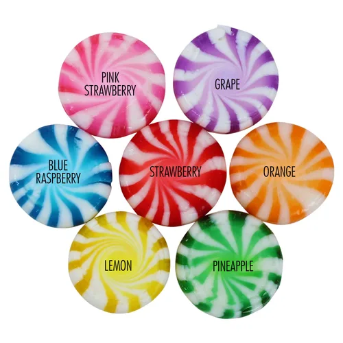 Vista 8 de Surtido de estrellas de frutas – 3 libras – Dulces de frutas molinete – Caramelo duro con sabor a fruta – Envueltos individualmente – Oficina