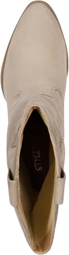 Vista 6 de STYLISH S ONYX - Botas de tacón alto para mujer, con tacón apilado, punta puntiaguda, media pantorrilla