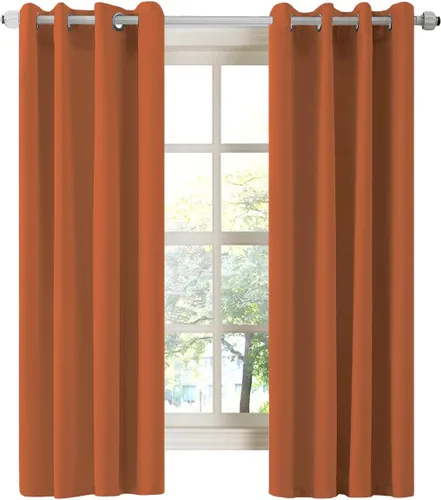 Vista 41 de LA PALMA Cortinas opacas con aislamiento térmico y ojales, para sala de estar, dormitorio, paquete de 2 paneles