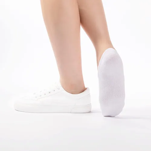 Vista 2 de IDEGG Calcetines invisibles para mujeres y hombres, de corte bajo al tobillo, cortos, antideslizantes, atléticos, para correr, novedosos
