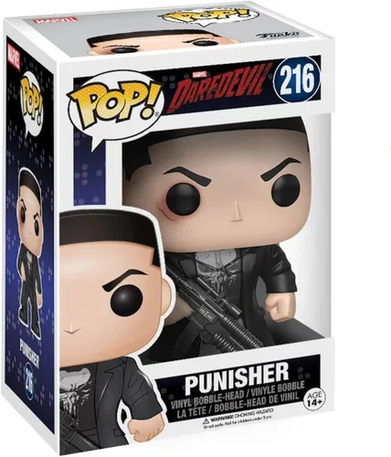Vista 2 de POP Marvel: Netflix Daredevil – Punisher (Frank Castle) Funko Figura de vinilo (con funda protectora de caja compatible)