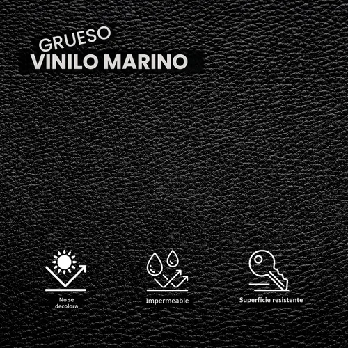Vista 2 de Tela de vinilo marino, tapicería de piel sintética, para lancha al aire libre, automotriz, bricolaje y manualidades, corte individual de 1 yarda, 36