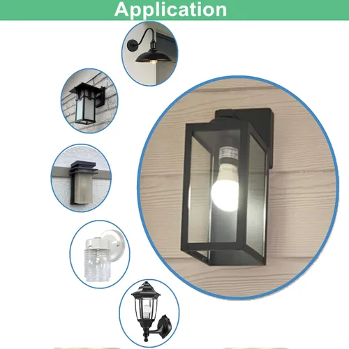 Vista 6 de GEPLAD Paquete de 6 bombillas LED A19 con sensor A19, fotocélula automática de encendido/apagado automático para iluminación al aire libre, luz