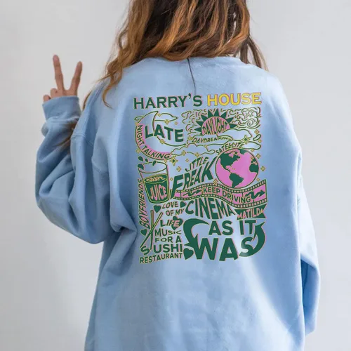 Vista 5 de BluePrints Sudadera Harry Tracklist - Suéter inspirado en 2 caras para fanáticos Estilo 1