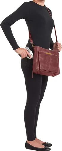 Vista 7 de Gun Tote'n Mamas - Organizador de cuerpo cruzado con diseño de búfalo envejecido