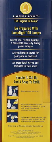 Vista 5 de Lamplight Lámpara de aceite vintage para interiores, lámpara de huracán, kit de emergencia, lámpara de lluvia de aceite de parafina, lámpara