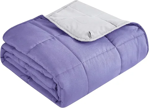 Vista 7 de Topcee Manta con peso (3 libras, 36 x 48 pulgadas), manta refrescante pesada para dormir, se aplica a 20-40 libras, manta suave y gruesa