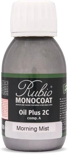 Vista 118 de Rubio Monocoat Muestra de Tinte y Acabado para Madera - Niebla 5% Aceite Plus Parte A Aceite de linaza para madera de secado rápido y ecológico