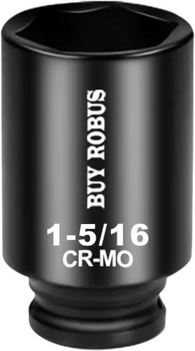 Vista 10 de Enchufe métrico de impacto profundo de 1-1/4 de 1/2", CR-MO de 6 puntos para una fácil extracción de la tuerca del eje Negro