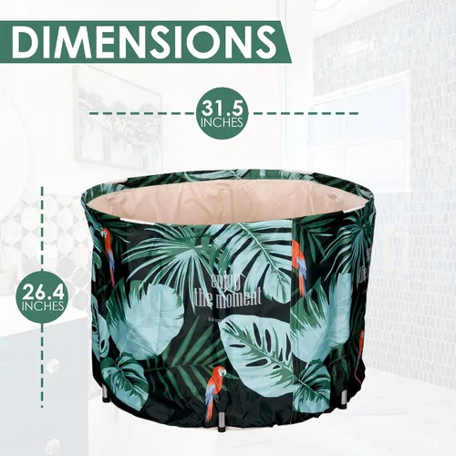 Vista 2 de Bañera portátil para adultos Hielo frío para bañera, piscina, bañera no inflable, cabina de ducha, plegable e independiente, tamaño plegable