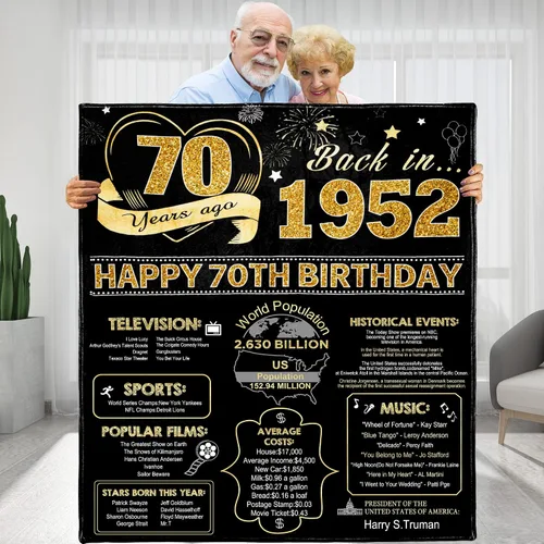 Vista 17 de Back in 1933 - Manta de cumpleaños personalizada para abuela, abuelo, ideas de regalos de cumpleaños para esposa, marido, mamá, papá, amigos, manta