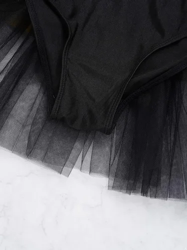 Vista 116 de CHICTRY Vestido tutú de ballet con lentejuelas brillantes para niñas y niñas, moderno disfraz de baile latino de jazz