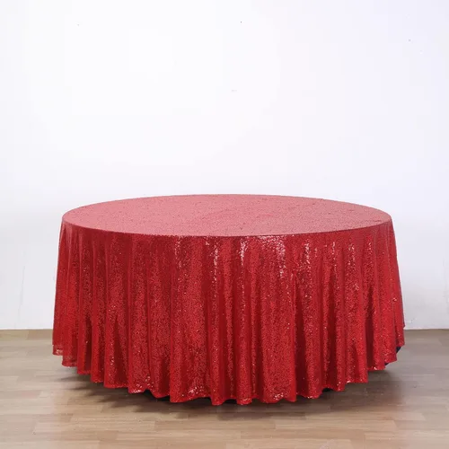 Vista 15 de Tableclothsfactory Luxury Collection - Manteles redondos de lentejuelas de 108 pulgadas, color dorado