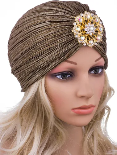 Vista 2 de Vijiv - Gorro de punto para mujer, estilo vintage, diseño de Lurex