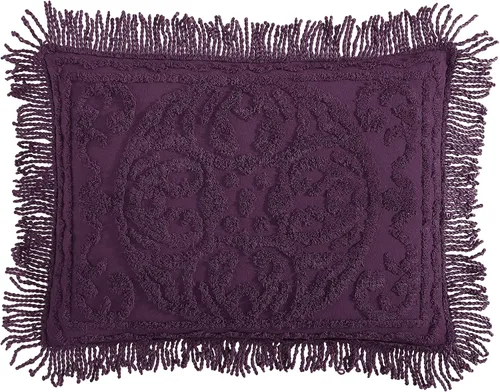 Vista 34 de Beatrice Home Fashions Medallón de chenilla, funda estándar, azul