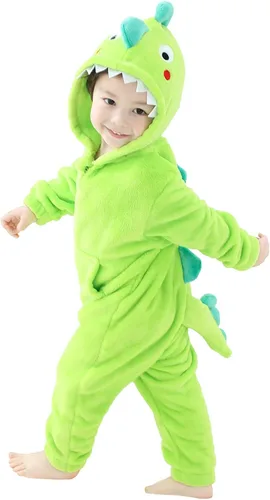 Vista 2 de LOLANTA Pijama suave de una pieza para niños y niñas, para regalo de cumpleaños